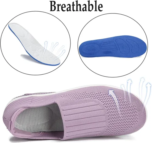 Vista 4 de Touchmosees Women Slip-on Walking Shoes