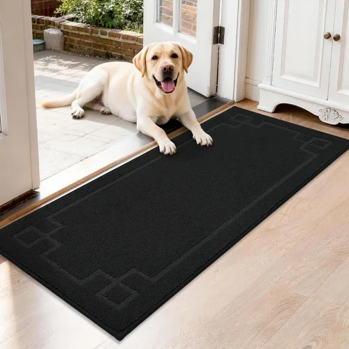 Vista 42 de BEQHAUSE Alfombra de Puerta 50,8 cm x 81,3 cm, Alfombras Antideslizantes para Entrada Interior Lavables de Bajo Perfil Absorbentes y Resistente a