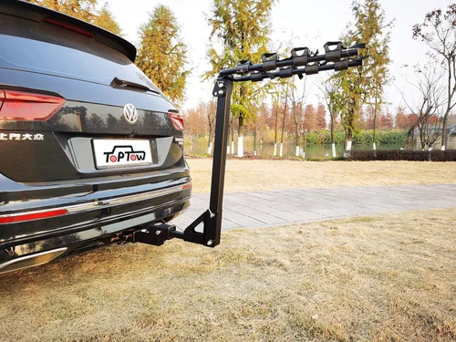 Vista 7 de TOPTOW 64121 - Elevador de extensión de enganche de remolque receptor de 2 pulgadas con elevación/caída de 2 pulgadas, vástago sólido, capacidad