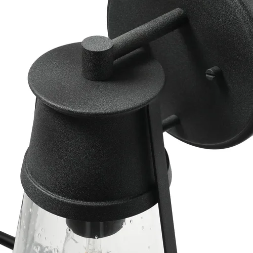 Vista 3 de Jaxon - Aplique de pared para exteriores de metal y vidrio sembrado, zinc envejecido