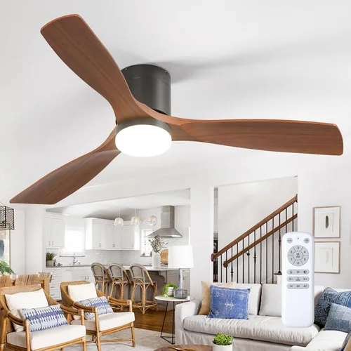 Vista 12 de addlon Ventiladores de techo de 42 pulgadas con luces y control remoto, reversibles, 3 cuchillas de madera, 6 velocidades, regulables 3CCT