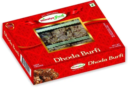 Vista 4 de HIMALYA FRESH Dhoda Burfi - Comida y dulces indios auténticos de primera calidad hechos con leche pura de búfalo, sin rellenos ni conservantes