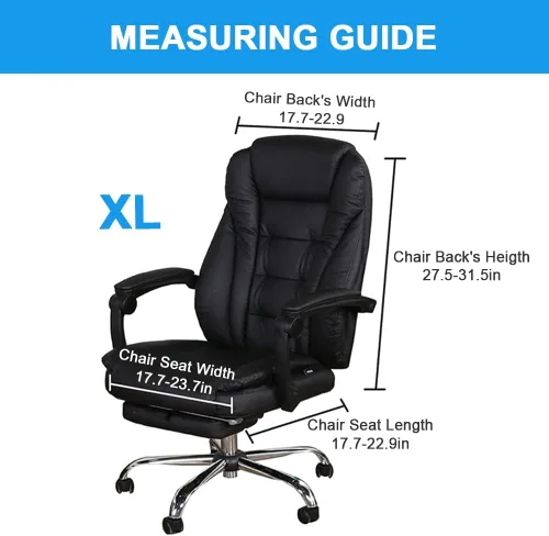 Vista 7 de Fundas de asiento elásticas para silla de oficina con funda para reposabrazos, patrón de jacquard con respaldo alto, fundas extraíbles y elásticas