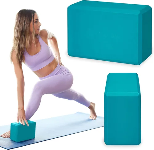 Vista 14 de Gaiam Yoga Block - Supportive Latex-Free Eva Foam - Soft Non-Slip Surface with Beveled Edges for Yoga, Pilates, Meditation