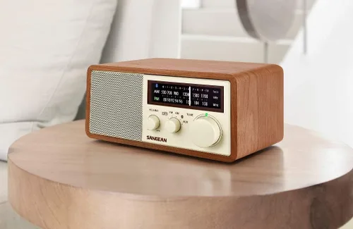 Vista 2 de Sangean WR-16 AMFM, entrada auxiliar, Bluetooth, radio de gabinete de madera