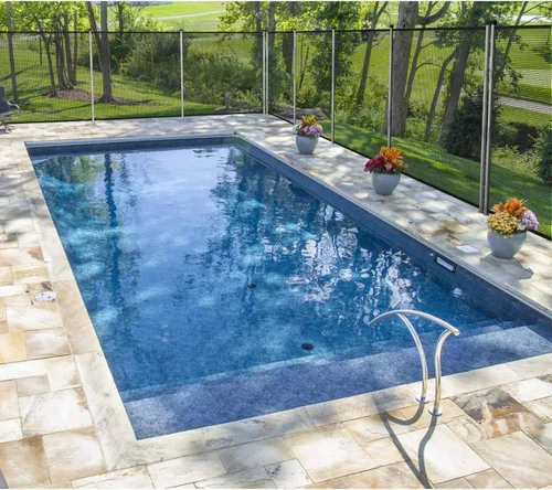 Vista 6 de TANG Valla de piscina para piscinas enterradas, valla de malla de seguridad extraíble, valla de patio, valla de jardín con postes de soporte, cerca