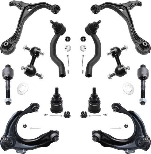 Vista 107 de Detroit Axle - Kit de suspensión completo de 12 unidades para Dodge Ram 1500 4x4 solamente - 2 brazos de control superiores y rótulas, 2 rótulas