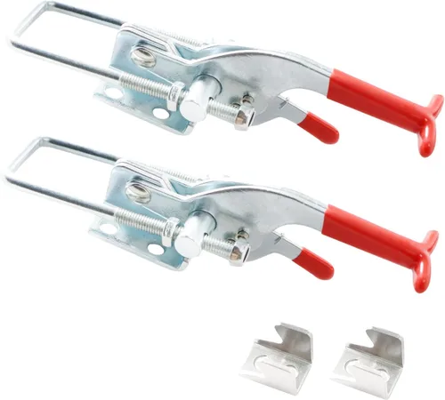 Vista 7 de 4 piezas de acero al carbono tipo 201, 60 libras de fuerza de sujeción rápida herramienta de sujeción rápida, abrazadera rápida horizontal