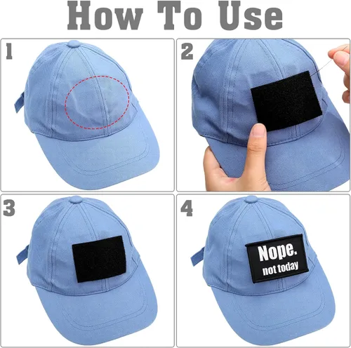 Vista 5 de 20 Pcs Funny Patches Funny Sayings Hook and Loop Attach for Hats Embroidered Applique Fastener Hook and Loop Emblem Funny Sarcasm Patch for Backpack