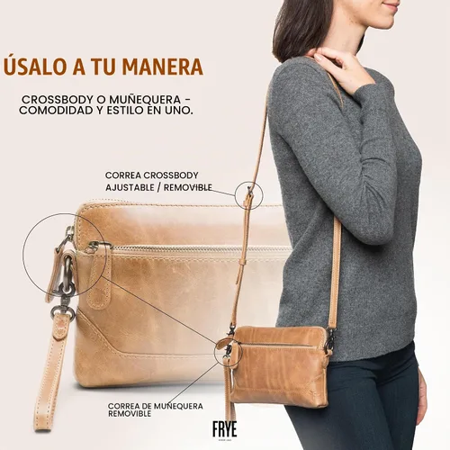 Vista 5 de Frye Melissa - Bandolera de muñeca Beige