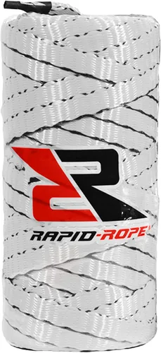 Vista 11 de Rapid Rope Refill 120ft Black Flat Tactical Paracord Made in The USA 1100lb Tested Heavy Duty Poly Rope Test Cord Hiking, Camping, Survival