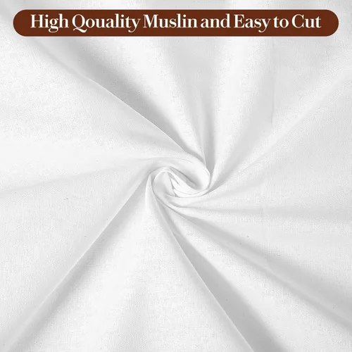 Vista 8 de DIVINA VITAE Tela de algodón blanco de 1 yarda, 59 pulgadas de ancho, tela acolchada, 100% muselina de algodón, peso medio, 5.8 onzas, paño