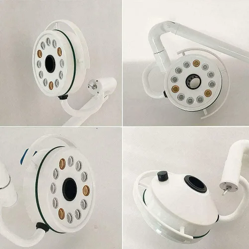 Vista 3 de EustomA 36W LED luz 360 rotación techo colgante Shadowless lámpara examen luz fría 31.496 in KD-2012D-2