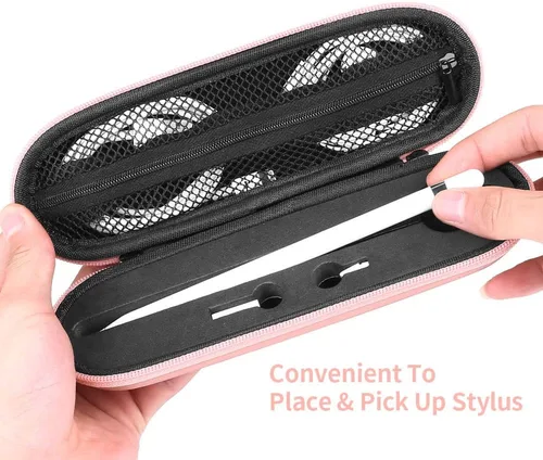 Vista 5 de TITACUTE Funda de transporte para Apple Pencil Funda de transporte de espuma dura con cremallera a prueba de golpes Funda protectora para Apple