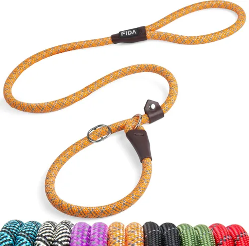 Vista 35 de Fida Paquete de 5 correas antideslizantes duraderas a granel, resistentes de 1/2 pulgadas x 6 pies, cómoda correa antideslizante para perros Verde