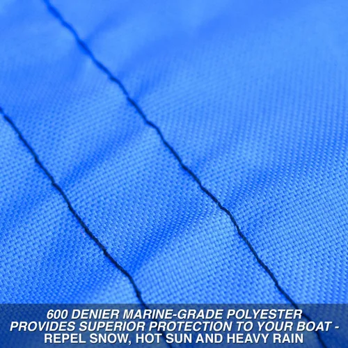 Vista 3 de Funda para barco pesquero con casco en "V", denier 600, de Budge, Azul
