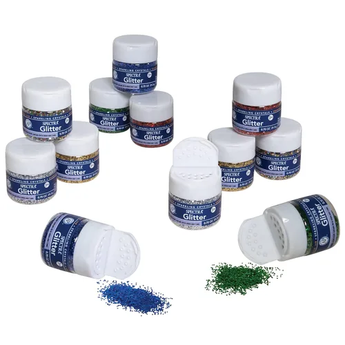 Vista 8 de Spectra Arts & Crafts - Surtido de purpurina, 6 colores surtidos, 4 onzas, 6 frascos