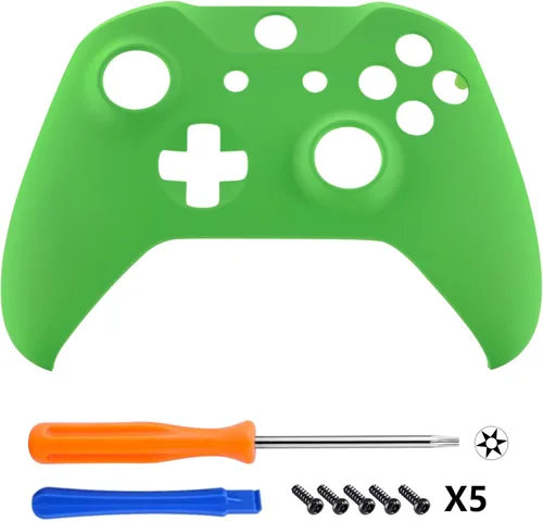 Vista 3 de eXtremeRate Green Soft Touch Front Housing Shell Case for Xbox One SX Controller, Comfortable Replacement Kit Faceplate Cover for Xbox One Wireless