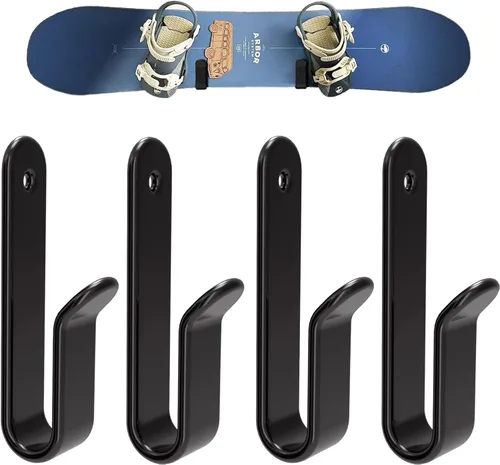 Horizontal Snowboard Wall Mount Clips Snowboard Wall Rack Snowboard Mount Storage Snowboard Display Wall Mount for Room, Garage