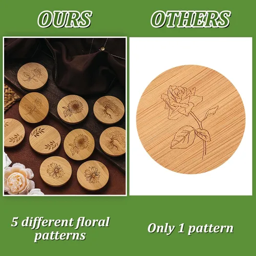 Vista 5 de Tioncy 20 Pcs 7 oz Candle Jars with Bamboo Lids for Making Candles Clear Candle Jars with Sticky Labels Empty Thick Glass Candle Containers Bulk for