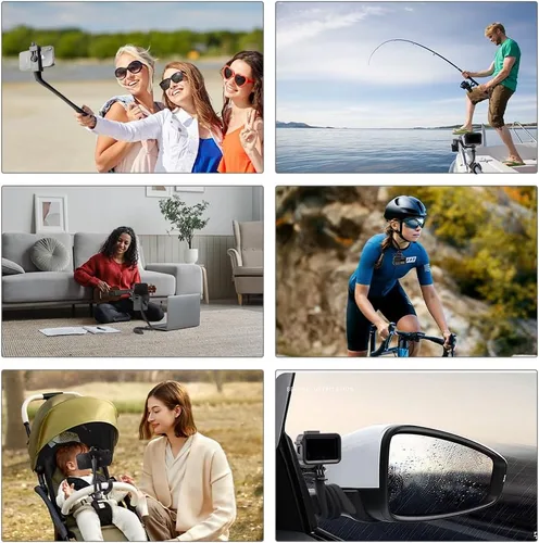 Vista 5 de Taisioner Soporte de teléfono para cochecito de montaje flexible, cuello de cisne para cinta de correr, bicicleta, carrito de compras, barco