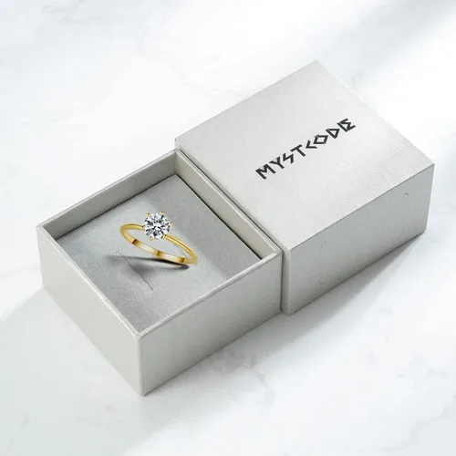 Vista 7 de MYSTCODE Moissanite Rings for Women Moissanite Wedding Band Moissanite Solitaire Engagement Ring Infinity Ring 925 Sterling Silver Rings Promise