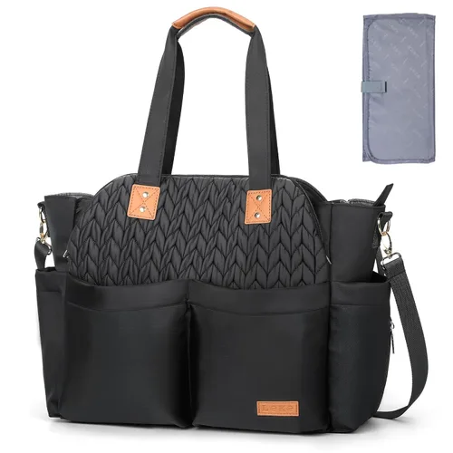 Lekebaby Bolsa de pañales, bolsas grandes para pañales impermeables, bolsa grande para mamá para hospital, bolsas de bebé para mamá, bolsa de