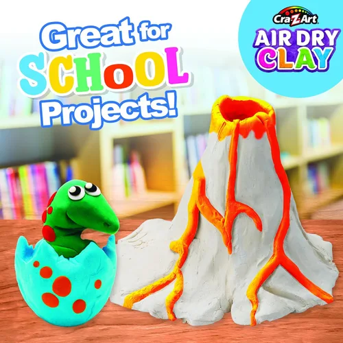 Vista 5 de CRA-Z-Art Arcilla Air Dry – Cubo de arcilla de modelado blanco natural de 5 libras, perfecta para esculpir, proyectos escolares, suministros