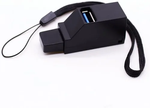 Vista 5 de Concentrador USB, mini USB 3.0 USB 2.0 HUB 3 puertos (2 USB 2.0 zUSB 3.0) adaptador de distribución para PC, portátil, MacBook, notebook