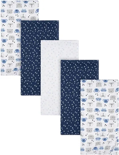 Vista 13 de Gerber Niñas Manta de Flanela 100% Algodón para Recién Nacidos, Bebés y Niños Pequeños, Swaddle, Arcoíris Rosa, Paquete de 5