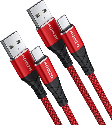 Vista 7 de Cable USB C [2 unidades, 6 pies], cable de carga rápida tipo C 3A trenzado duradero compatible con Samsung Galaxy A20 A50 A51 A71, S20 S10 S9 S8