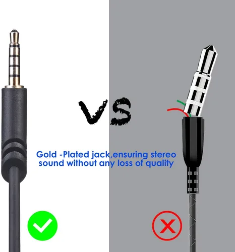 Vista 5 de YARENKA Cable de repuesto Astro A10 A40 Cable de silencio en línea Astro A40 TR de 6.6 ft para auriculares Astro A10A40 para juegos Xbox One PS4