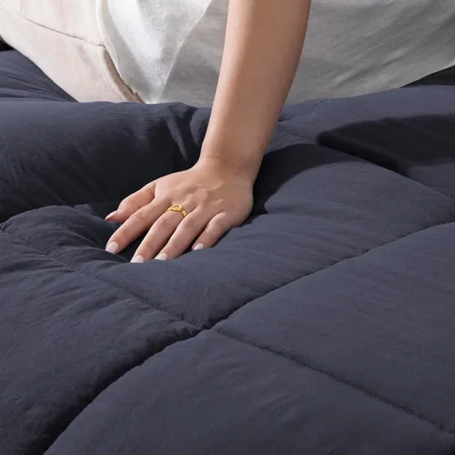 Vista 4 de UGG Leonora - Juego de edredón tamaño individual con 1 funda de almohada, edredón ligero con relleno sintético, suave, reversible, para todas