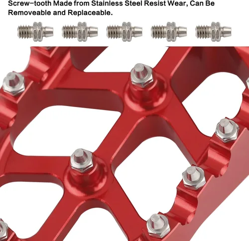 Vista 2 de LKV Estriberas SUZUKI para motocicleta (rojo)