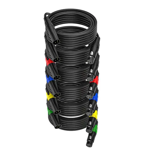 Vista 12 de LanSenSu Cable de micrófono divisor XLR Y macho a doble hembra de 3.3 pies, cable de audio equilibrado de 3 pines para micrófono estéreo a pista