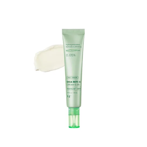 VT COSMETICS Cica Reti-A Retinol Cream 0.05 | Crema reparadora de piel para pieles sensibles 1.01 fl oz