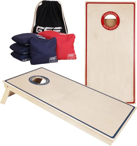 Juego de tablas de cornhole de torneo profesional, 4 x 2 pies, madera de abedul báltico, tamaño reglamentario, con 8 bolsas de doble cara Pro