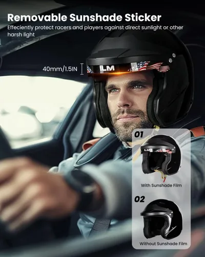 Vista 4 de ILM Snell SA2020 - Casco de carreras de auto de cara abierta para hombres y mujeres, modelo R85 (M, GlossBlack)