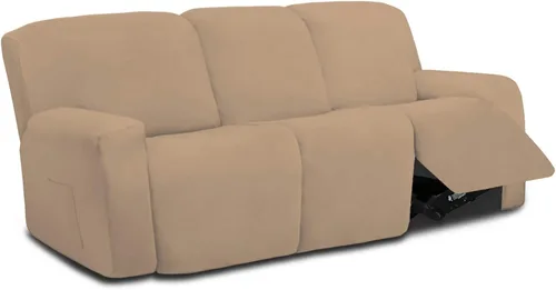 Vista 61 de Easy-Going Funda elástica de microfibra extragrande para sofá biplaza reclinable seccional, suave vellón ajustable a tu sofá de 2 cuerpos, lavable