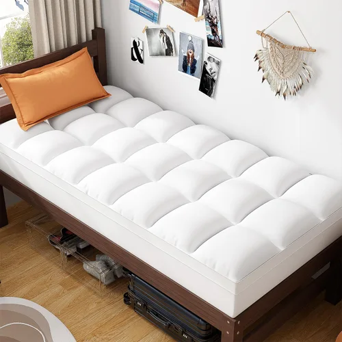 Vista 16 de ABENE – Cubrecolchón Twin XL para Alivio del Dolor de Espalda, Almohadilla de Colchón Extra Gruesa, Protector de Colchón Suave con Bolsillo Profundo
