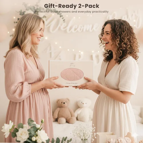 Vista 7 de Konssy Funda Impermeable de Muselina para Cambiador Paquete de 2, Funda Ajustada de Algodón Acolchado para Mesa de Cambio de Pañales, Sábanas Suaves