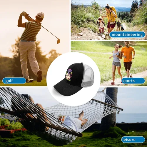 Vista 8 de devor Baseball Caps Human Skull and Mushroom Baseball Caps, Graphic Baseball Caps for Men