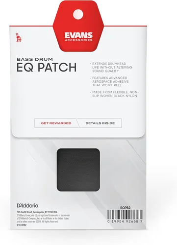 Vista 3 de Evans EQ parche doble pedal, nailon negro, EQPB2