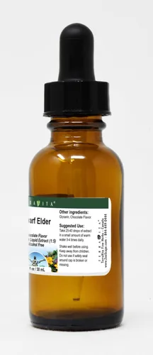 Vista 2 de Extracto líquido de glicerita de élder enano (1:5) - Sabor a chocolate (1 oz, ZIN: 522390)
