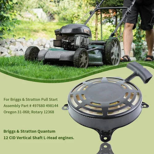 Vista 2 de WOTIAN 497680 - Conjunto de arranque de retroceso compatible con Briggs y Stratton 497680 498144 Conjunto de arranque de tracción Toro Lawnboy MTD