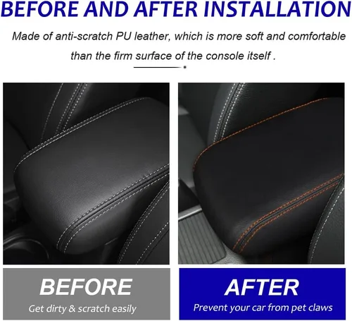 Vista 2 de DEYTOP Funda de consola central para Subaru Crosstrek 2012-2017 funda para reposabrazos de automóvil para Subaru Impreza 2012-2017, accesorios