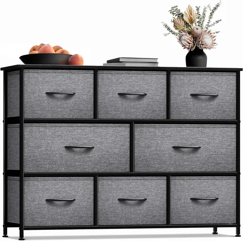 Vista 122 de Sorbus Cómoda con 8 cajones - Mueble para almacenar ropa para niño, para dormitorio, pasillo, clóset, oficina – Marco de acero, parte superior