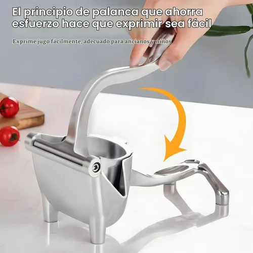 Vista 6 de Exprimidor manual de limón, exprimidor de limón, exprimidor de cítricos de mano, prensa de cítricos de acero inoxidable, exprimidor de frutas