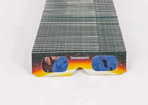 Vista 4 de Bookishbunny 50 pares solares de los espectadores del eclipse de las gafas de papel de la visión del sol ISO certificó diversos patrones
