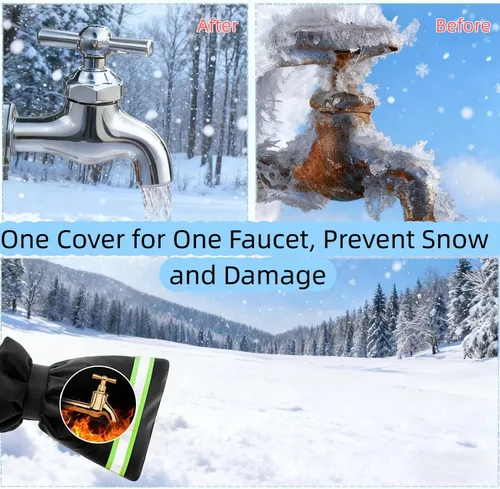 Vista 7 de Fundas de grifo para exteriores para invierno - Cubierta para grifo de agua al aire libre - 9.8" x 6.3" Fundas impermeables para bocas de manguera